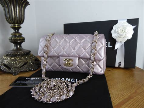 chanel light rose gold rectangular mini|Chanel mini purses.